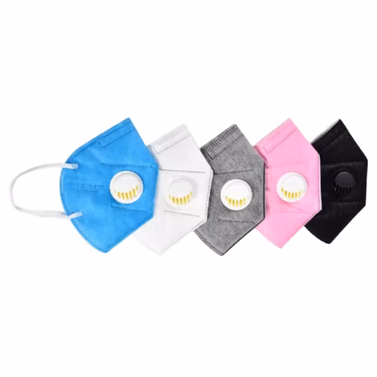 Disposable Ear Loop 5layers Face Mask Foldable Filtering Half Mask with Valve