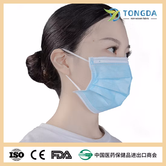 Disposable Nonwoven Earloop 3 Ply Medical Face Mask